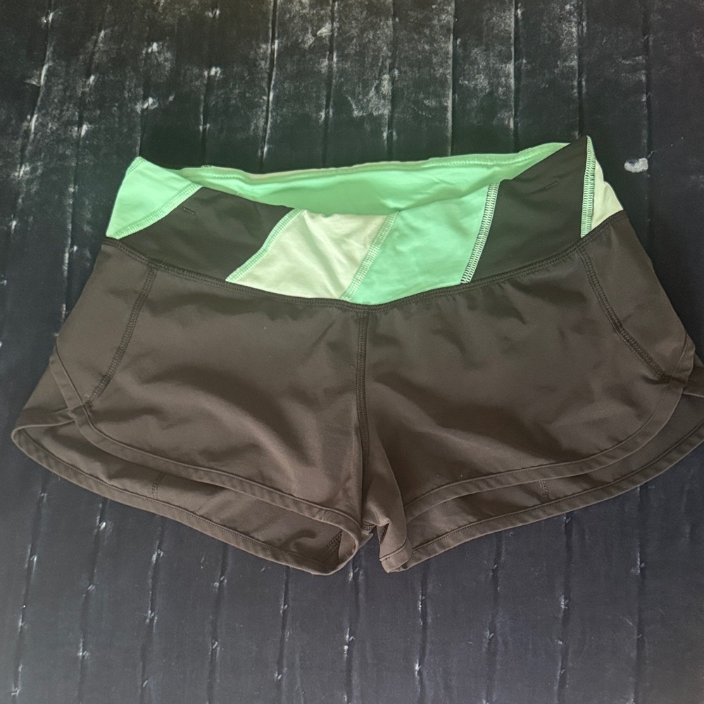 Lululemon Athletica Mint and Chocolate Athletic Shorts